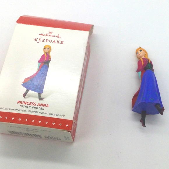 Disney frozen princess anna ornament in box 2015 hallmark 3.5” Christmas tree - Picture 5 of 6